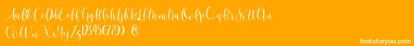 Anastasia  Font – White Fonts on Orange Background