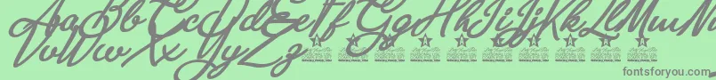 Police Anastasia Script Personal Use – polices grises sur fond vert