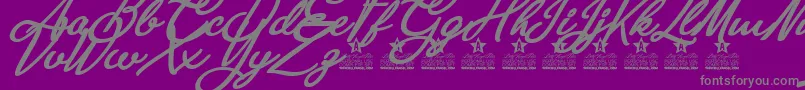 Police Anastasia Script Personal Use – polices grises sur fond violet