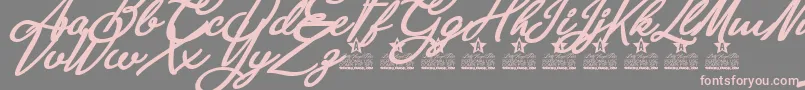 Шрифт Anastasia Script Personal Use – розовые шрифты на сером фоне