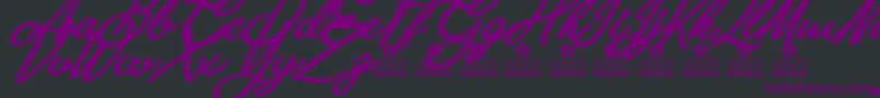 Anastasia Script Personal Use Font – Purple Fonts on Black Background