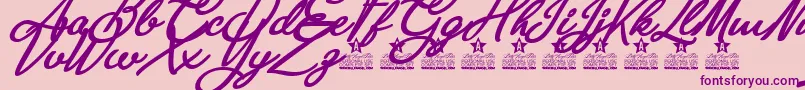 Police Anastasia Script Personal Use – polices violettes sur fond rose