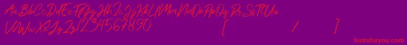 Anastik Font – Red Fonts on Purple Background