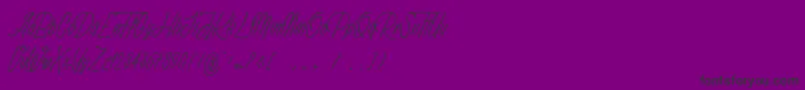 Anathematise light PersonalUseOnly Font – Black Fonts on Purple Background