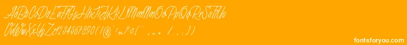 Anathematise light PersonalUseOnly Font – White Fonts on Orange Background