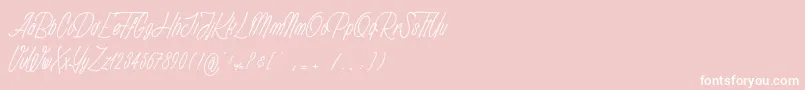 Anathematise light PersonalUseOnly Font – White Fonts on Pink Background