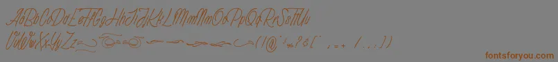 Anathematise PersonalUseOnly Font – Brown Fonts on Gray Background