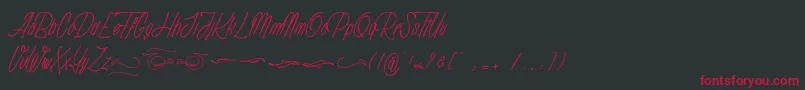 Anathematise PersonalUseOnly Font – Red Fonts on Black Background