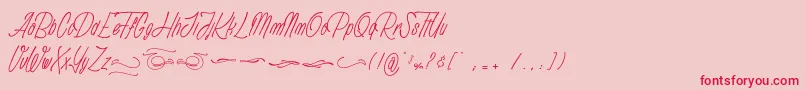 Anathematise PersonalUseOnly Font – Red Fonts on Pink Background