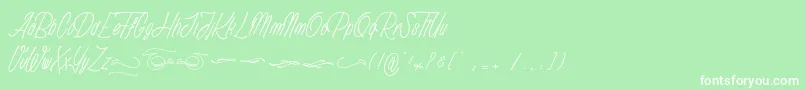 Anathematise PersonalUseOnly Font – White Fonts on Green Background