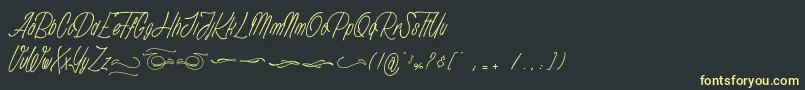 Anathematise PersonalUseOnly Font – Yellow Fonts on Black Background