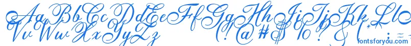 フォントAnatomia  – 青いフォント