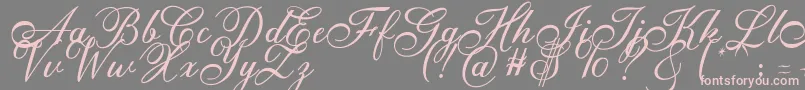 Anatomia  Font – Pink Fonts on Gray Background