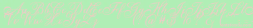 Police Anatomia  – polices roses sur fond vert