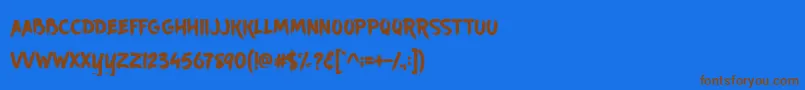Ancherr Personal Use Font – Brown Fonts on Blue Background