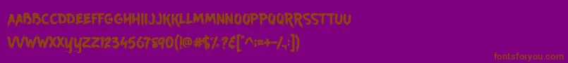 Ancherr Personal Use Font – Brown Fonts on Purple Background