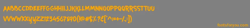 Ancherr Personal Use Font – Orange Fonts on Gray Background