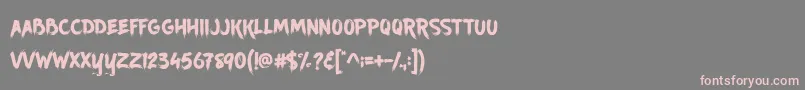 Ancherr Personal Use Font – Pink Fonts on Gray Background