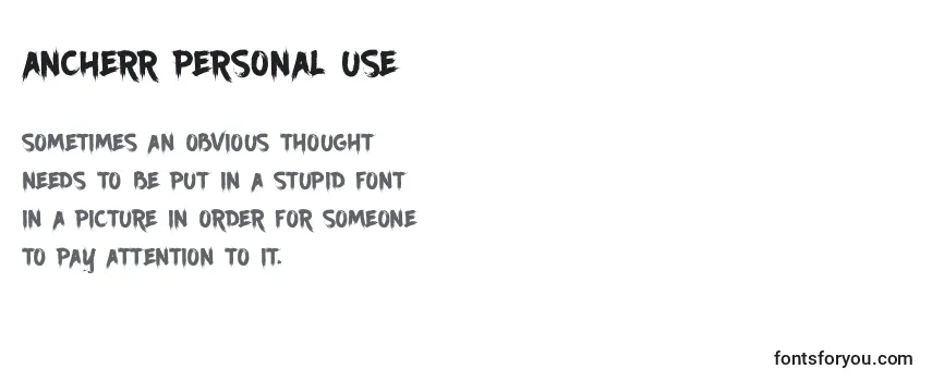Ancherr Personal Use Font