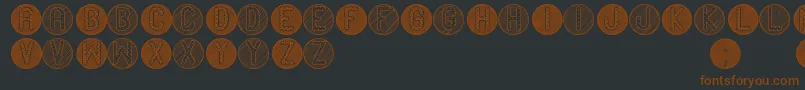 Fonte AdornadaSt – fontes marrons em um fundo preto