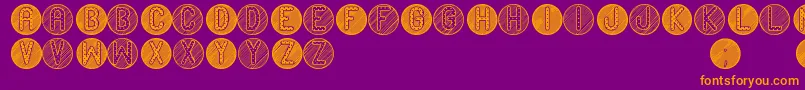 AdornadaSt Font – Orange Fonts on Purple Background