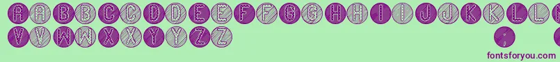 AdornadaSt Font – Purple Fonts on Green Background