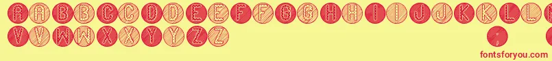 AdornadaSt Font – Red Fonts on Yellow Background