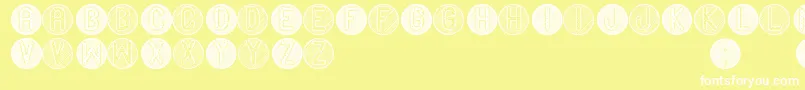 Fonte AdornadaSt – fontes brancas em um fundo amarelo