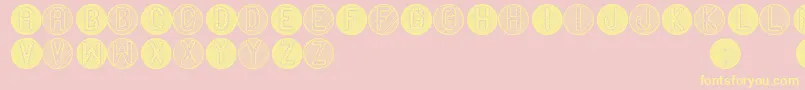 AdornadaSt Font – Yellow Fonts on Pink Background