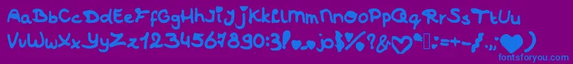 Jofont Font – Blue Fonts on Purple Background