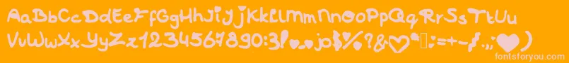 Jofont Font – Pink Fonts on Orange Background