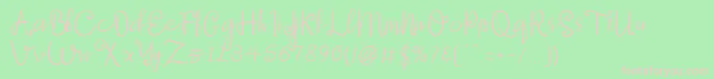 Anchorage Font – Pink Fonts on Green Background