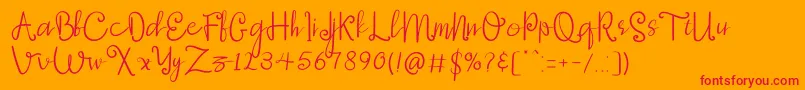 Anchorage Font – Red Fonts on Orange Background