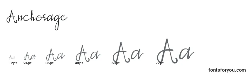 Anchorage Font Sizes