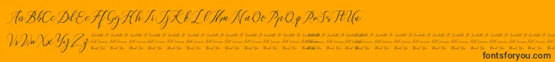 Anchou Font – Black Fonts on Orange Background