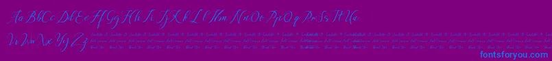 Anchou-fontti – siniset fontit violetilla taustalla