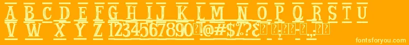 Ancient Ad Font – Yellow Fonts on Orange Background