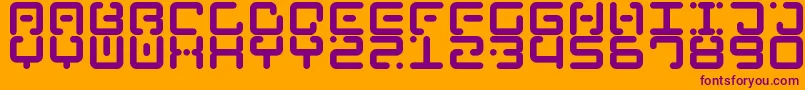 Ancient Venusian Font – Purple Fonts on Orange Background
