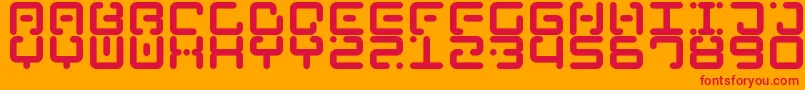 Ancient Venusian Font – Red Fonts on Orange Background