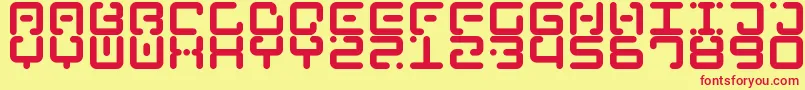 Ancient Venusian Font – Red Fonts on Yellow Background