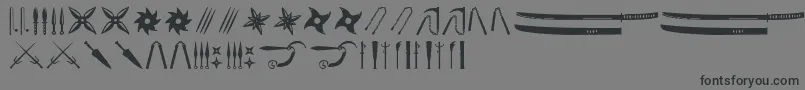 Ancient Weapons Font – Black Fonts on Gray Background