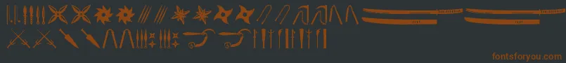 Ancient Weapons Font – Brown Fonts on Black Background