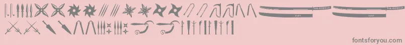 Ancient Weapons Font – Gray Fonts on Pink Background