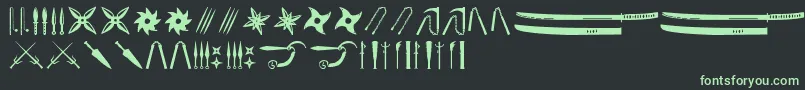 Ancient Weapons Font – Green Fonts on Black Background