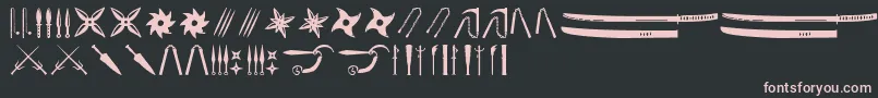 Ancient Weapons Font – Pink Fonts on Black Background