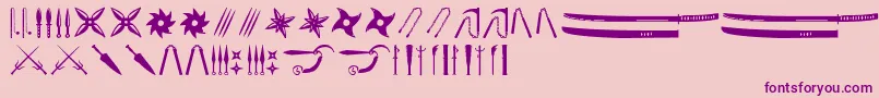 Ancient Weapons Font – Purple Fonts on Pink Background