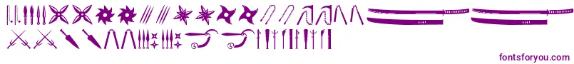 Ancient Weapons Font – Purple Fonts on White Background