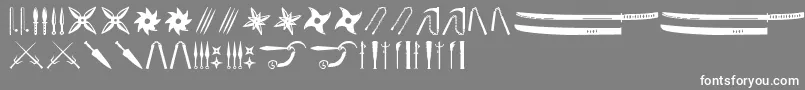 Ancient Weapons Font – White Fonts on Gray Background