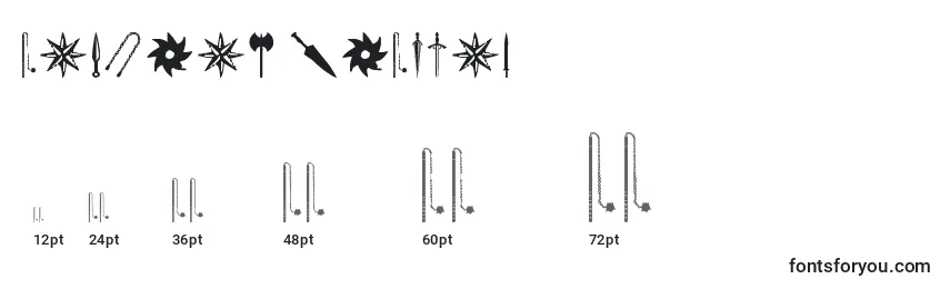 Ancient Weapons Font Sizes