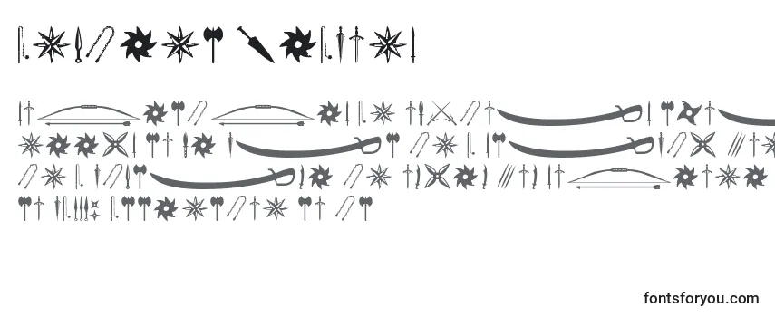 Überblick über die Schriftart Ancient Weapons